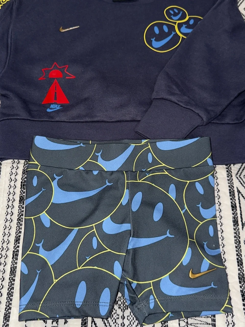 Girls Nike 2 Piece Set Thunder Blue 26J485-U27 Size 2T NWT